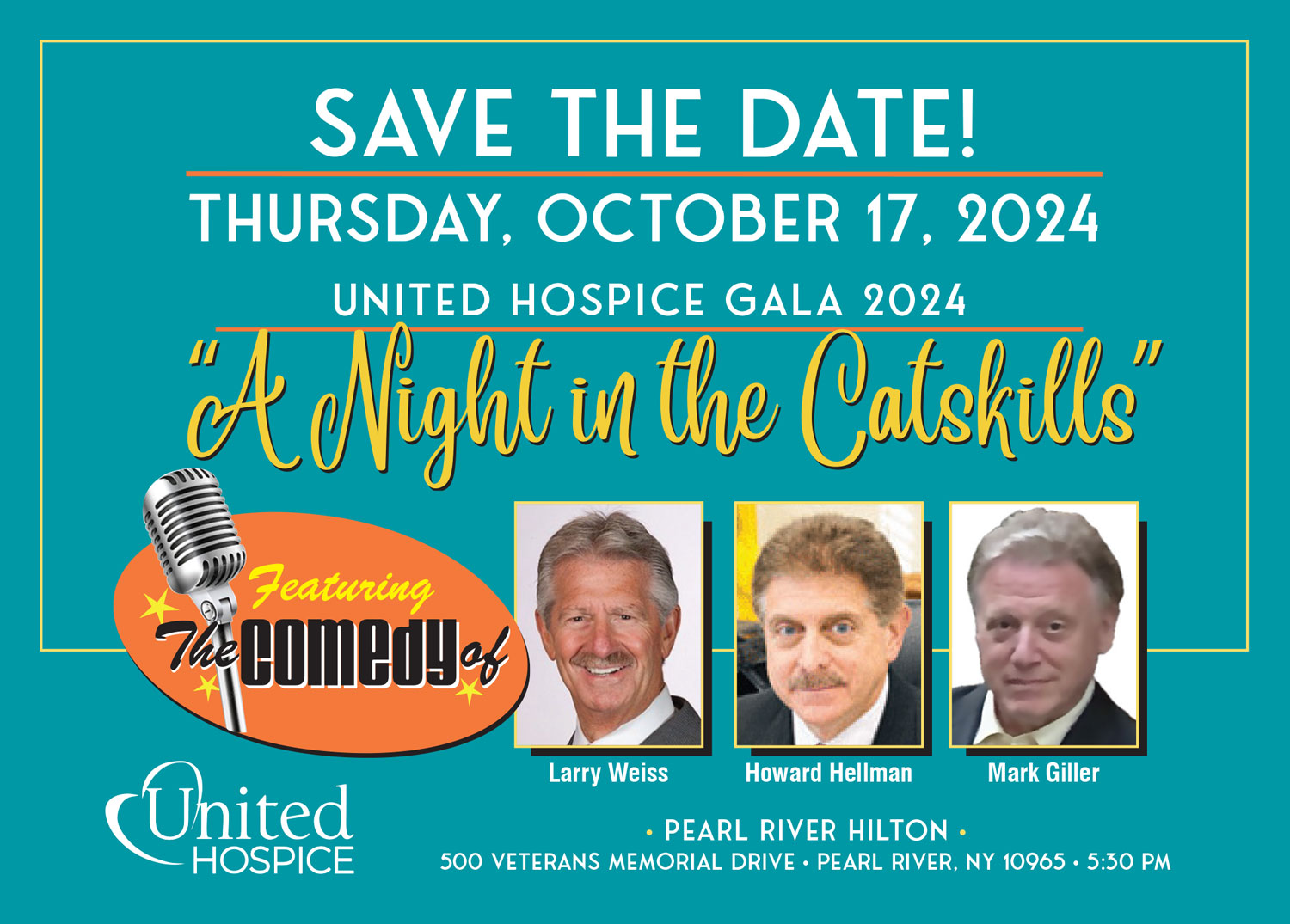 A Night in the Catskills - United Hospice Gala 2023 invitation